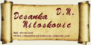 Desanka Milošković vizit kartica